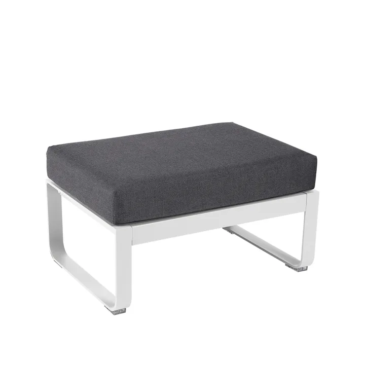 Bellevie 1-sits fotpall - Cotton white (vit), graphite grey dyna - Fermob