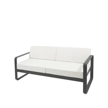 Bellevie 2-sits soffa - Anthracite (grå)-off-white dyna - Fermob