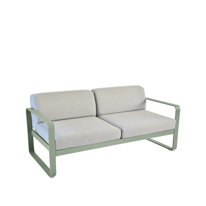 Bellevie 2-sits soffa - Cactus (grön), flannel grey dyna - Fermob