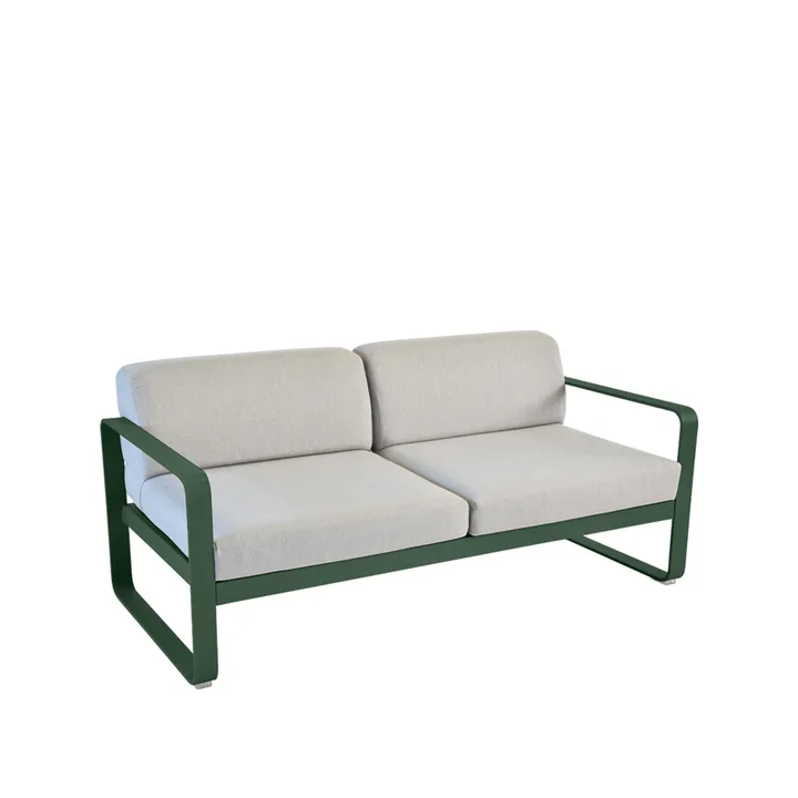Bellevie 2-sits soffa - Cedar green (grön), flannel grey dyna - Fermob