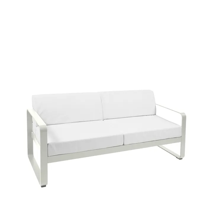 Bellevie 2-sits soffa - Clay grey (grå), off-white dyna - Fermob