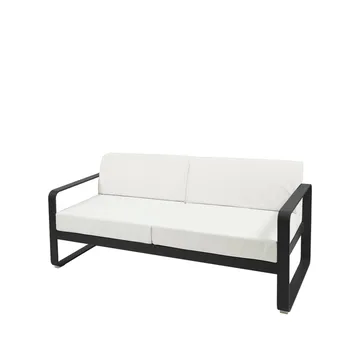 Bellevie 2-sits soffa - Liquorice (svart), off-white dyna - Fermob