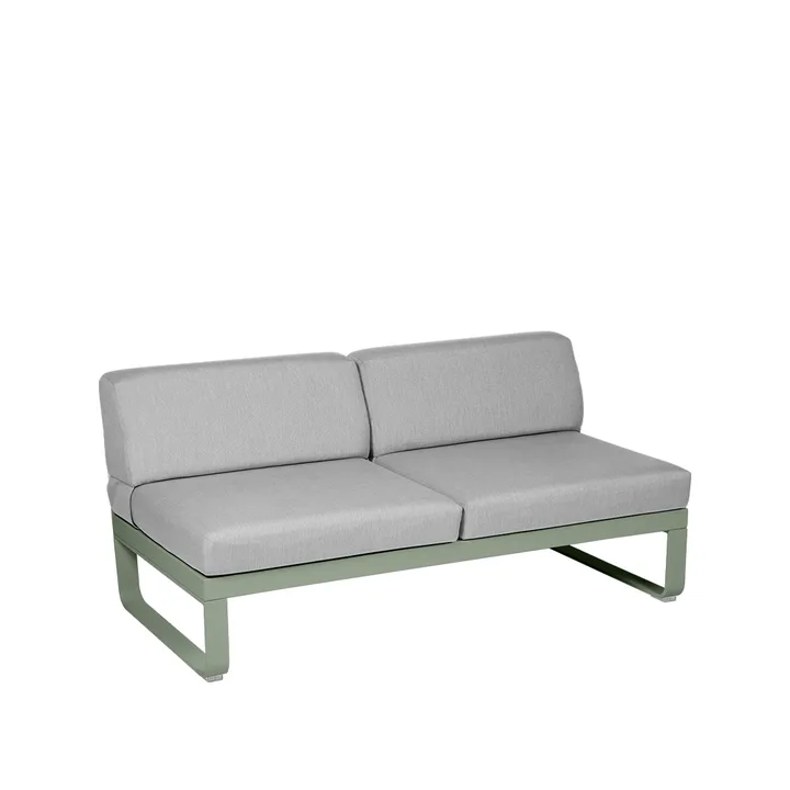 Bellevie Central modulsoffa - 2-sits Cactus (grön), flannel grey dyna - Fermob