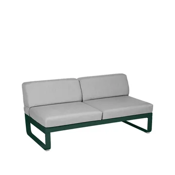 Bellevie Central modulsoffa - 2-sits Cedar green (grön), flannel grey dyna - Fermob