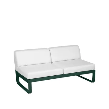 Bellevie Central modulsoffa - 2-sits Cedar green (grön), off-white dyna - Fermob