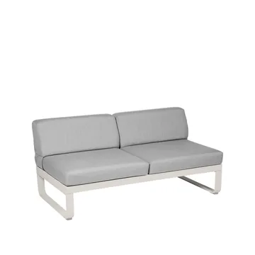 Bellevie Central modulsoffa - 2-sits Clay grey (grå), flannel grey dyna - Fermob