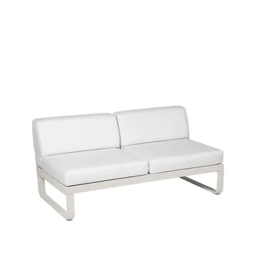 Bellevie Central modulsoffa - 2-sits Clay grey (grå), off-white dyna - Fermob