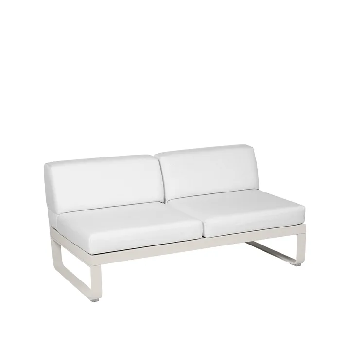 Bellevie Central modulsoffa - 2-sits Clay grey (grå), off-white dyna - Fermob