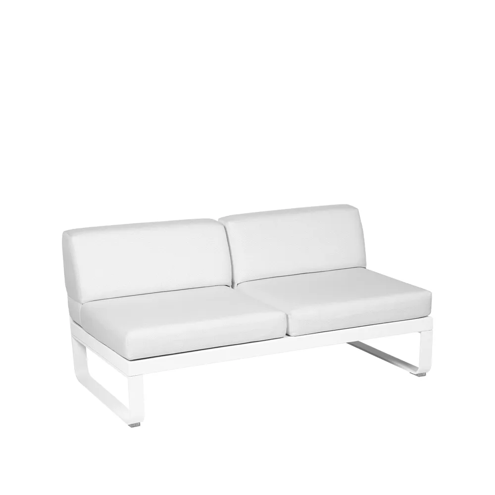 Bellevie Central modulsoffa, 2-sits Cotton white (vit), off-white dyna Fermob
