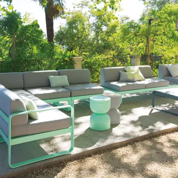 Bellevie Central modulsoffa - 2-sits Liquorice (svart), graphite grey dyna - Fermob