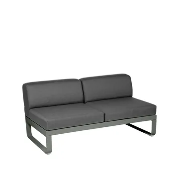 Bellevie Central modulsoffa - 2-sits Rosemary (grön), graphite grey dyna - Fermob