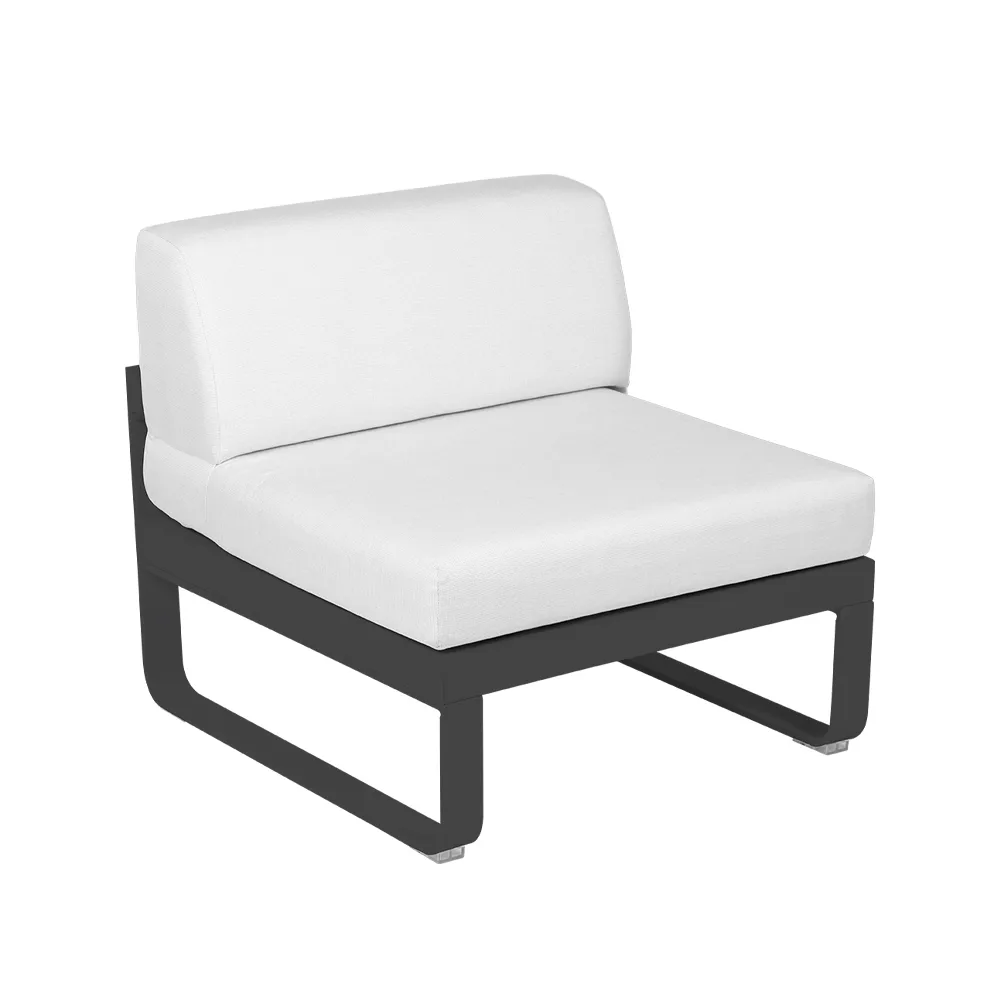 Bellevie Central modulsoffa, Anthracite (grå), off-white dyna, 1-sits Fermob