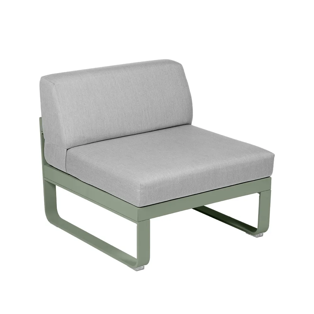 Bellevie Central modulsoffa, Cactus (grön), flannel grey dyna, 1-sits Fermob