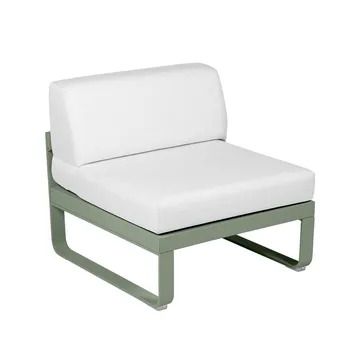 Bellevie Central modulsoffa - Cactus (grön), off-white dyna, 1-sits - Fermob