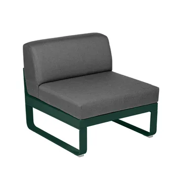 Bellevie Central modulsoffa - Cedar green (grön), graphite grey dyna, 1-sits - Fermob