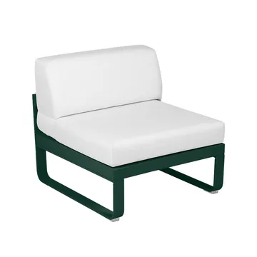 Bellevie Central modulsoffa - Cedar green (grön), off-white dyna, 1-sits - Fermob