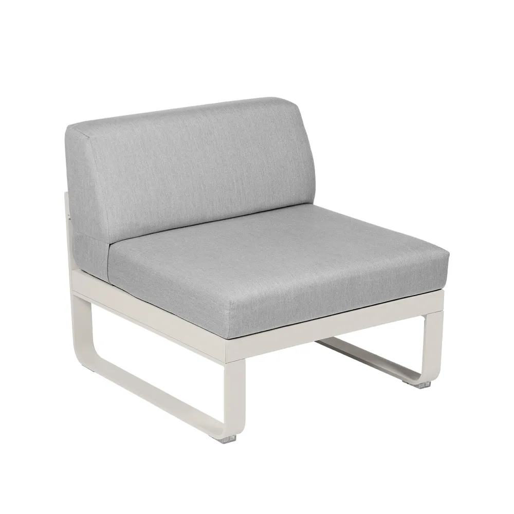 Bellevie Central modulsoffa, Clay grey (grå), flannel grey dyna, 1-sits Fermob