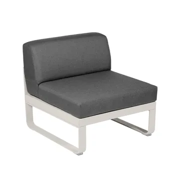 Bellevie Central modulsoffa - Clay grey (grå), graphite grey dyna, 1-sits - Fermob