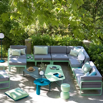 Bellevie Central modulsoffa - Rosemary (grön)-off-white dyna-1-sits - Fermob