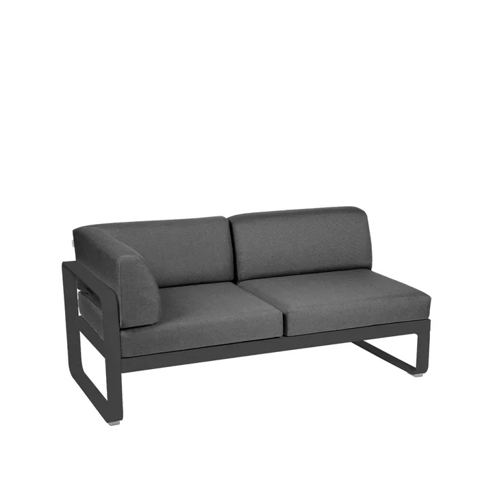 Bellevie Corner modulsoffa - 2-sits Anthracite (grå)-graphite grey dyna-vänster - Fermob
