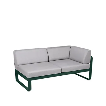 Bellevie Corner modulsoffa - 2-sits Cedar green (grön), flannel grey dyna, höger - Fermob