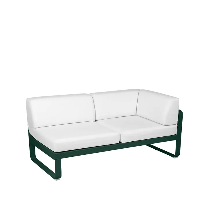 Bellevie Corner modulsoffa - 2-sits Cedar green (grön), offwhite dyna, höger - Fermob