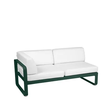 Bellevie Corner modulsoffa - 2-sits Cedar green (grön), offwhite dyna, vänster - Fermob