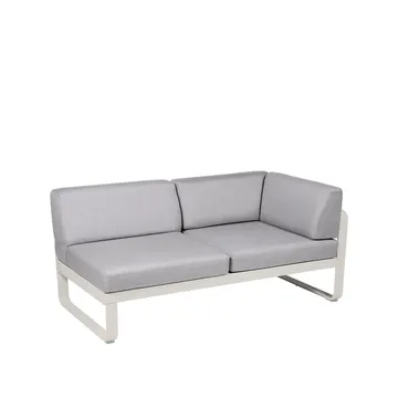 Bellevie Corner modulsoffa - 2-sits Clay grey (grå), flannel grey dyna, höger - Fermob