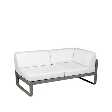 Bellevie Corner modulsoffa - 2-sits Rosemary (grön), offwhite dyna, höger - Fermob