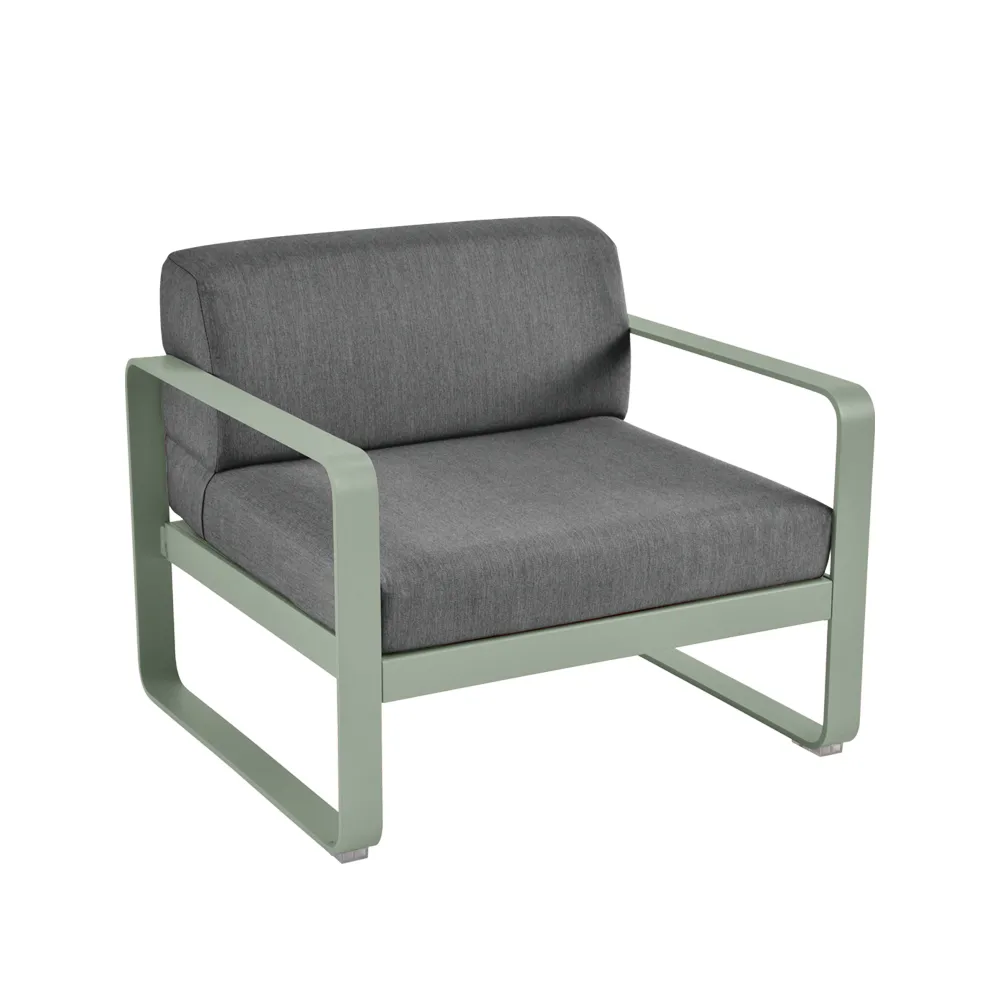 Bellevie fåtölj, Cactus (grön), graphite grey dyna Fermob