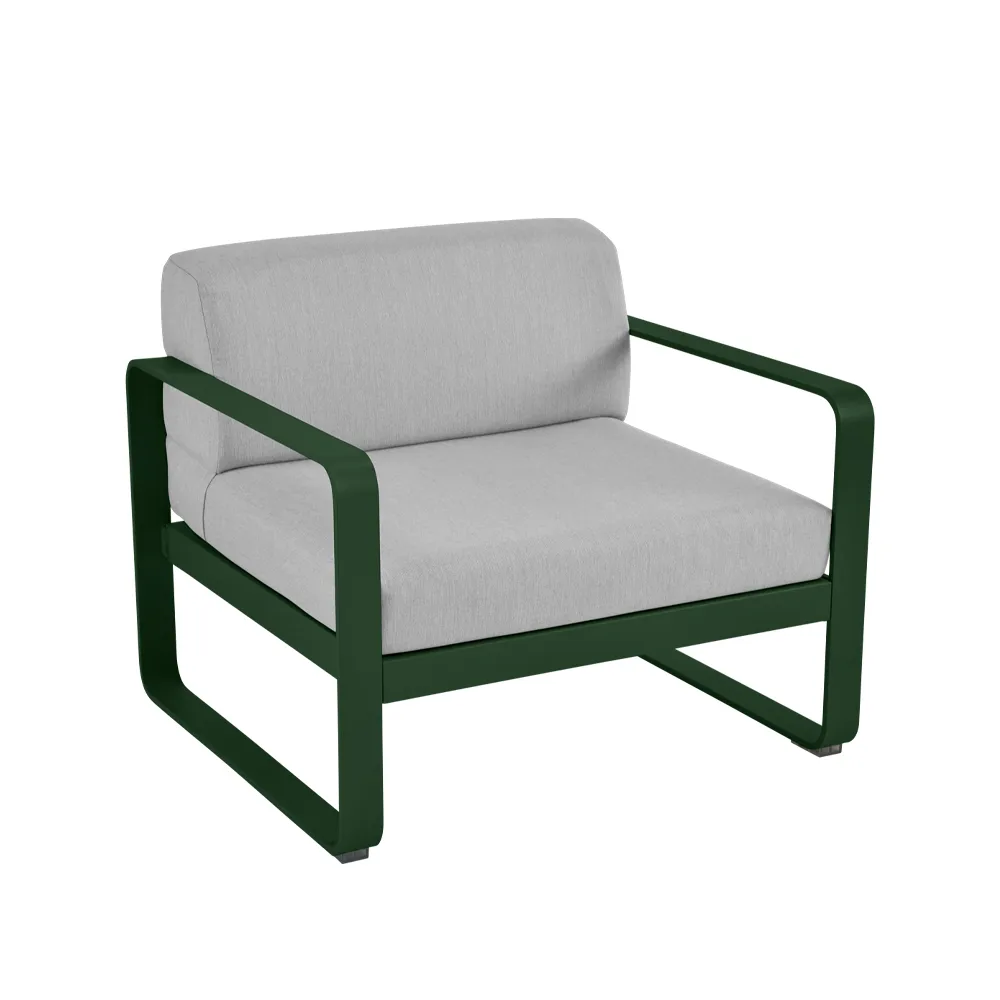 Bellevie fåtölj, Cedar green (grön), flannel grey dyna Fermob