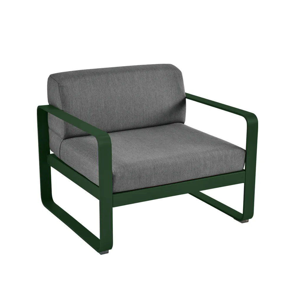 Bellevie fåtölj, Cedar green (grön), graphite grey dyna Fermob