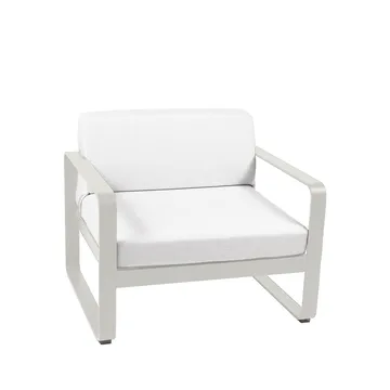 Bellevie fåtölj - Clay grey (grå), off-white dyna - Fermob
