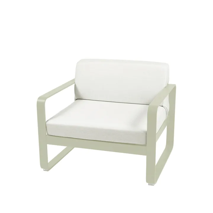 Bellevie fåtölj - Willow green (grön), off-white dyna - Fermob