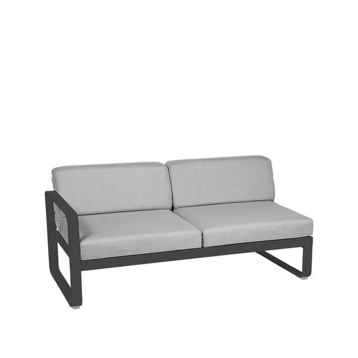 Bellevie Left modulsoffa - 2-sits Anthracite (grå), flannel grey dyna - Fermob