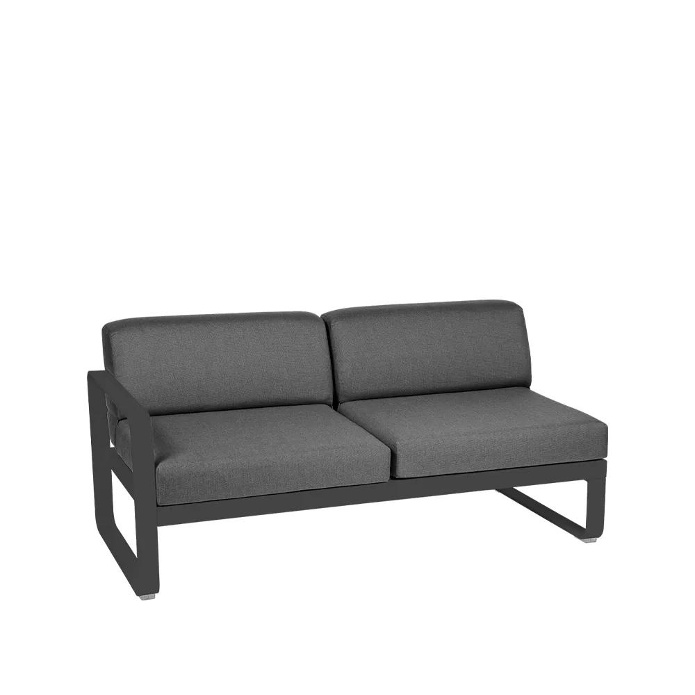 Bellevie Left modulsoffa, 2-sits Anthracite (grå), graphite grey dyna Fermob