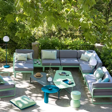 Bellevie Left modulsoffa - 2-sits Cedar green (grön), flannel grey dyna - Fermob