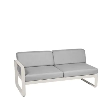 Bellevie Left modulsoffa - 2-sits Clay grey (grå), flannel grey dyna - Fermob