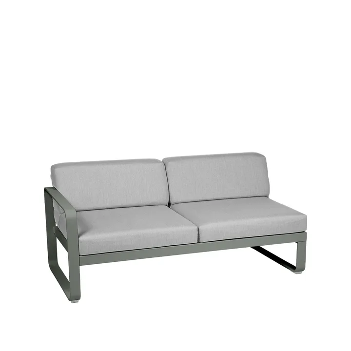 Bellevie Left modulsoffa - 2-sits Rosemary (grön), flannel grey dyna - Fermob