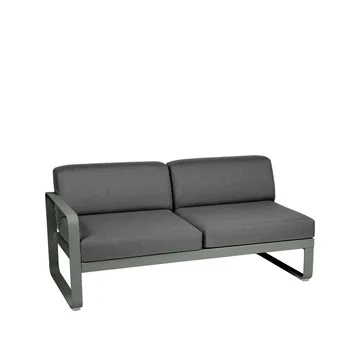 Bellevie Left modulsoffa - 2-sits Rosemary (grön), graphite grey dyna - Fermob