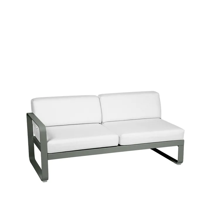 Bellevie Left modulsoffa - 2-sits Rosemary (grön)-off-white dyna - Fermob