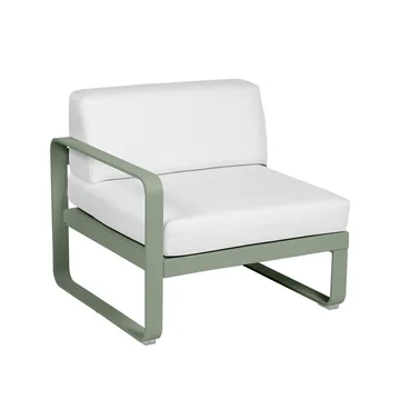Bellevie Left modulsoffa - Cactus (grön), off-white dyna, 1-sits - Fermob