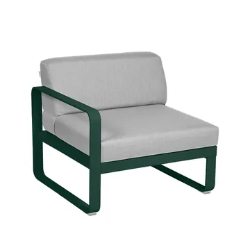Bellevie Left modulsoffa - Cedar green (grön), flannel grey dyna, 1-sits - Fermob