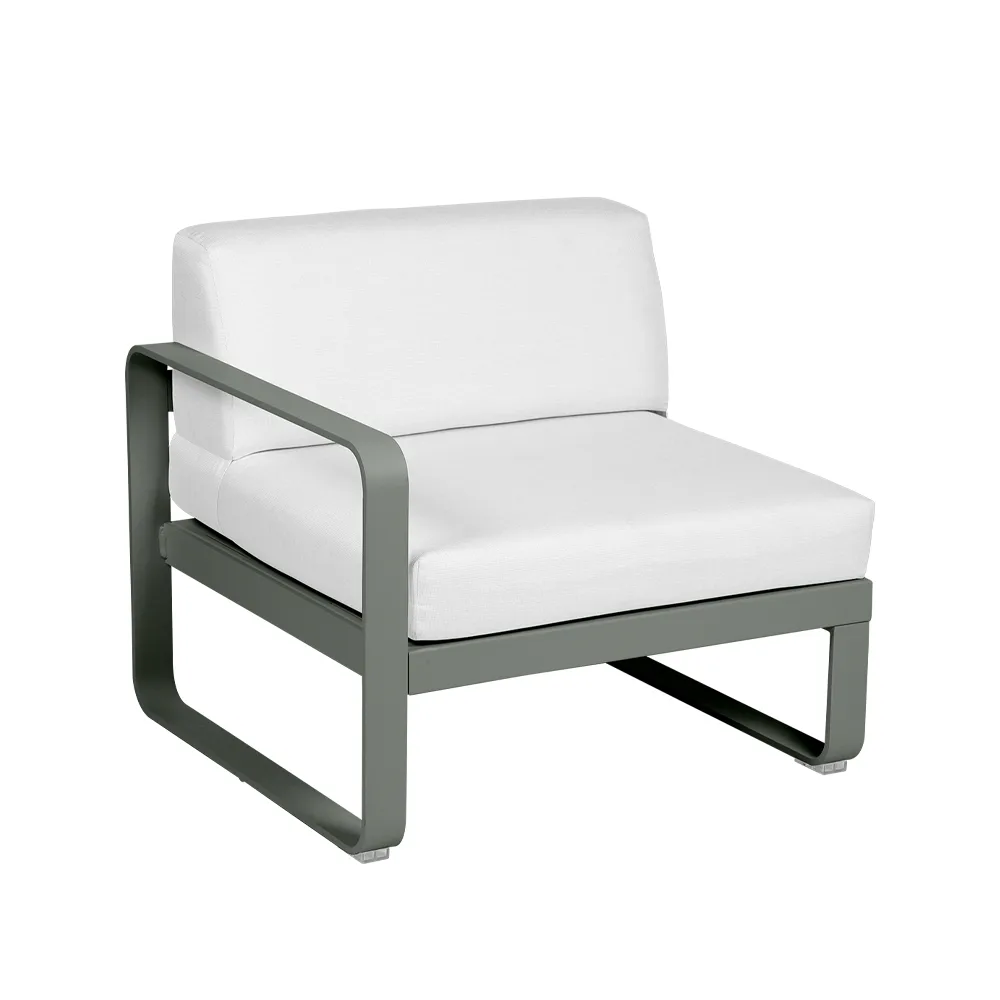Bellevie Left modulsoffa, Rosemary (grön)-off-white dyna-1-sits Fermob