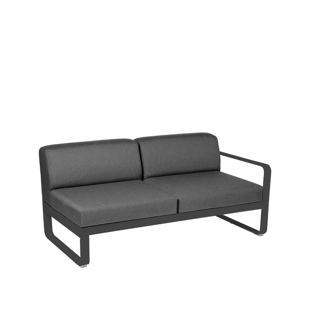 Bellevie Right modulsoffa, 2-sits Anthracite (grå), graphite grey dyna Fermob