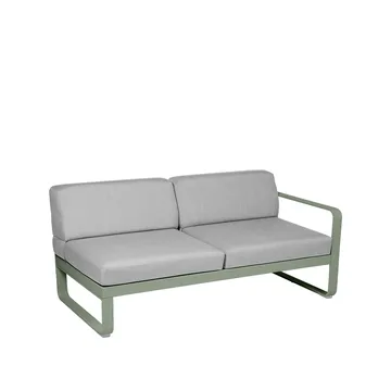 Bellevie Right modulsoffa - 2-sits Cactus (grön), flannel grey dyna - Fermob