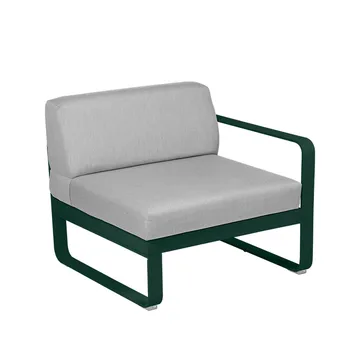 Bellevie Right modulsoffa - Cedar green (grön), flannel grey dyna, 1-sits - Fermob