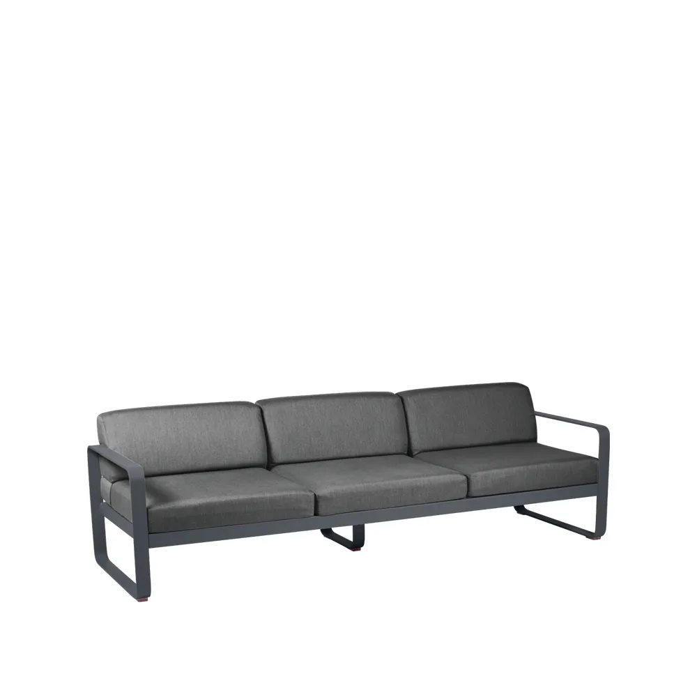 Bellevie soffa, 3-sits Anthracite (grå), graphite grey dyna Fermob