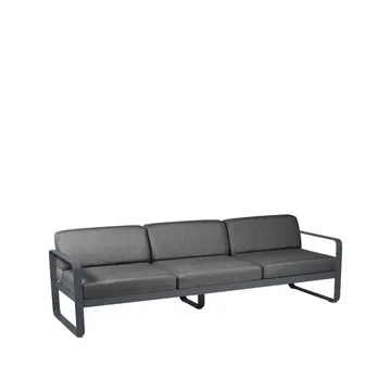 Bellevie soffa - 3-sits Anthracite (grå), graphite grey dyna - Fermob
