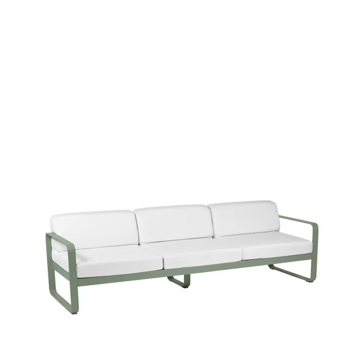 Bellevie soffa - 3-sits Cactus (grön), off-white dyna - Fermob